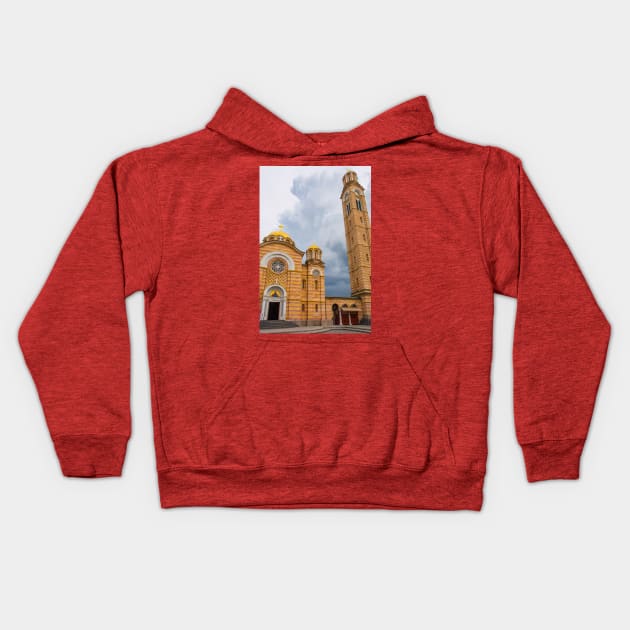 Christ the Savior Serbian Orthodox Cathedral in Banja Luka, Bosnia Kids Hoodie by jojobob